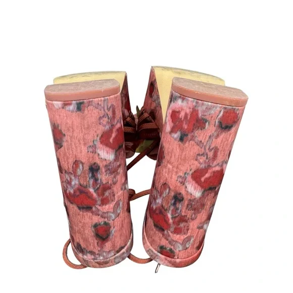 Circus NY by Sam Edelman Siena Flower Platform Sandals Merlot Red Heels 6 - Picture 11 of 16